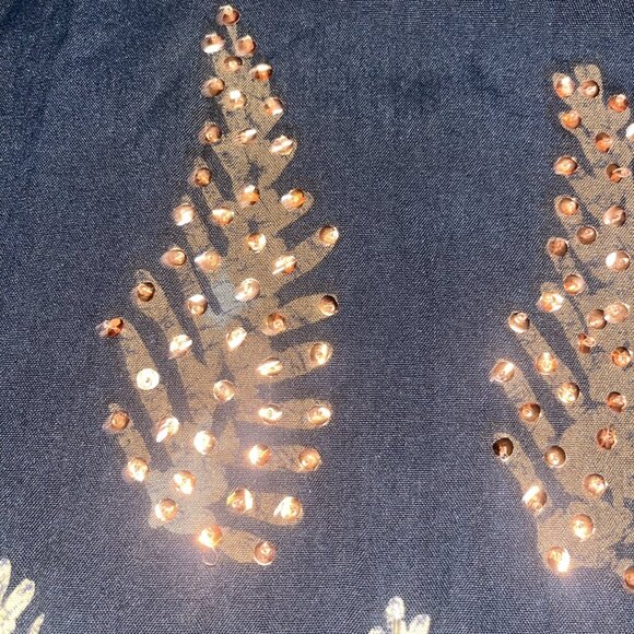 Westside Designs Brown Plus Size Kaftan Sequins V Neck Maxi Boho Modest - Picture 7 of 9